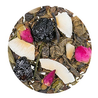 Hvid Kirsebær te - Jasmin, Kokos og roser